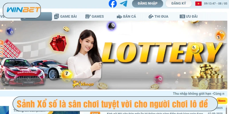 Sảnh Xổ số là sân chơi tuyệt vời cho người chơi lô đề