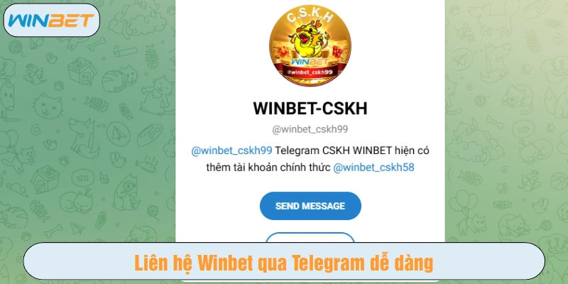 Liên hệ Winbet qua Telegram dễ dàng