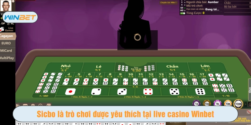 Sicbo là trò chơi được yêu thích tại live casino Winbet