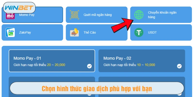 Chọn hình thức giao dịch phù hợp với bạn