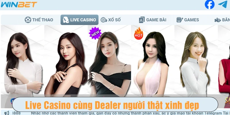Live Casino cùng Dealer người thật xinh đẹp
