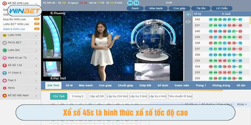 Xổ số 45s là hình thức xổ số tốc độ cao tại Winbet